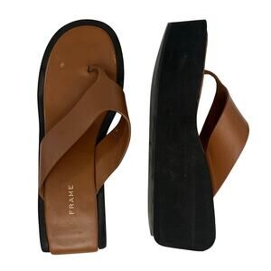 FRAME Le Ocean Platform Leather Sandals
